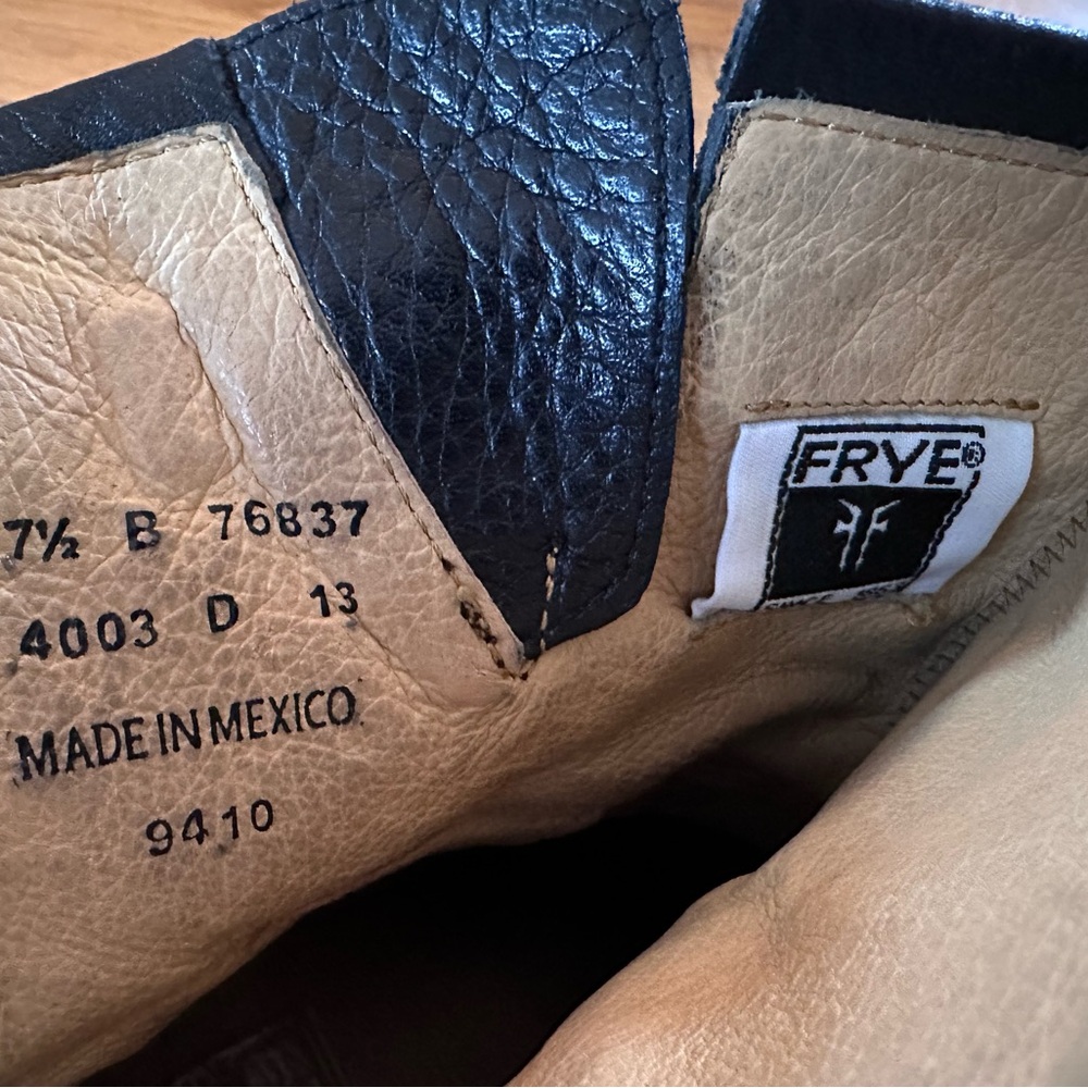 Frye buckle boots 7 1/2 with rear zipper - Picture 6 of 7
